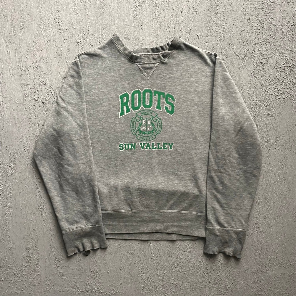 Vintage Roots Sun Valley Graphic Sweatshirt Mens Large Grey 90s